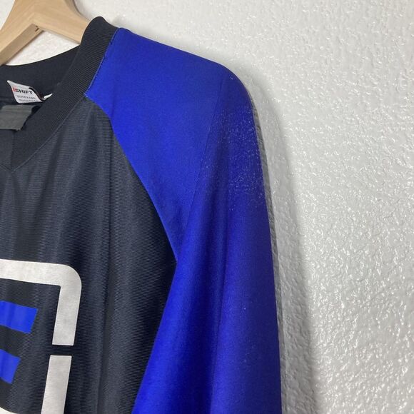 Shift Racing Motocross Jersey Mens Large Black Blue Recon Vented Long Sleeve - Picture 11 of 16